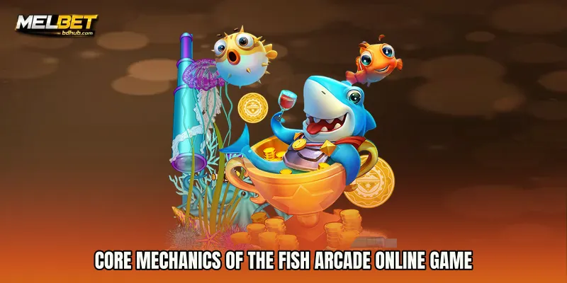 Core mechanics of the Fish Arcade online game